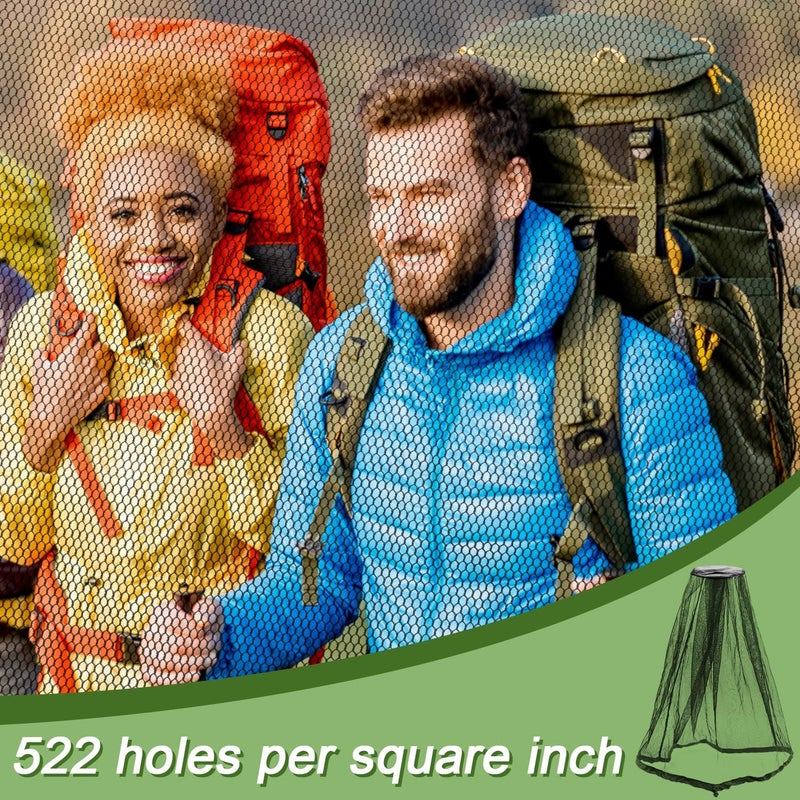 Anvin Mosquito Head Net Bug Hood for Fishing, Camping, Gardening Hat-Compatible Insect Shield Breathable Mesh Face Cover from No See Ums, Insects, Bugs(3 Pack, Upgraded One-Piece Design, Black) - Image 5